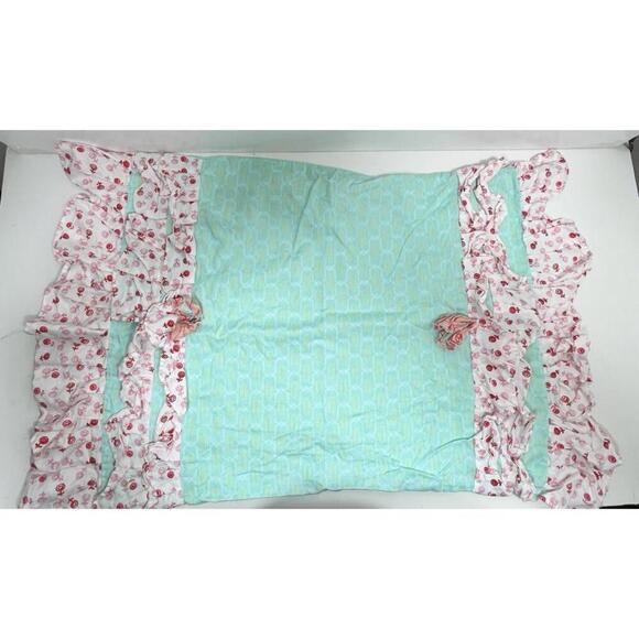 Beddys Pillow Shams Set Of 2 Ruffles Cotton Blue Floral Little Girl - Picture 3 of 6